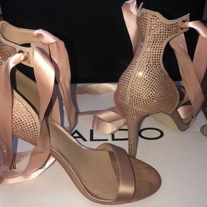Aldo pink bling heels
